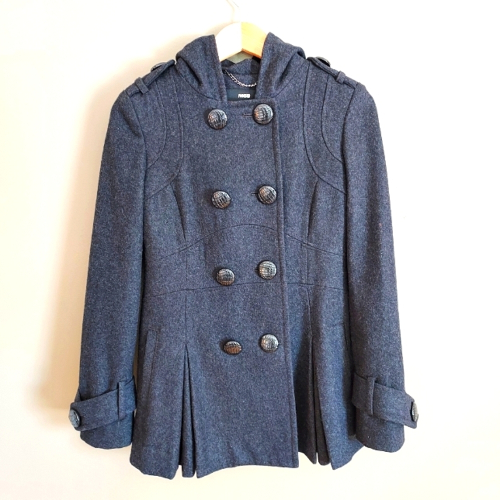 Miss Sixty Dark Gray Double-Breasted Coat